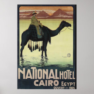 Kairo Ägypten Vintag Pyramid Camel Poster