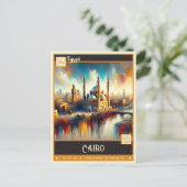 Kairo, Ägypten | Vintage Malerei Postkarte (Stehend Vorderseite)