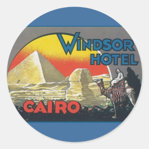 Kairo Ägypten Vintage Reise Runder Aufkleber