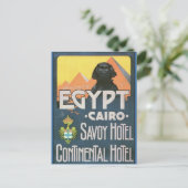Kairo Ägypten - Vintage Reiseplakat Art Postkarte (Stehend Vorderseite)