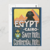 Kairo Ägypten - Vintage Reiseplakat Art Postkarte (Vorne/Hinten)