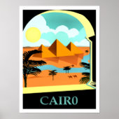 Kairo, Ägypten Vintage Reiseplakat Poster (Vorne)