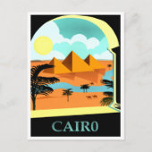 Kairo, Ägypten Vintage Reiseplakat Postkarte (Vorderseite)