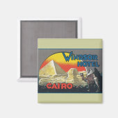 Kairo Ägypten Vintage Travel Magnet (Vorderseite/Rückseite)