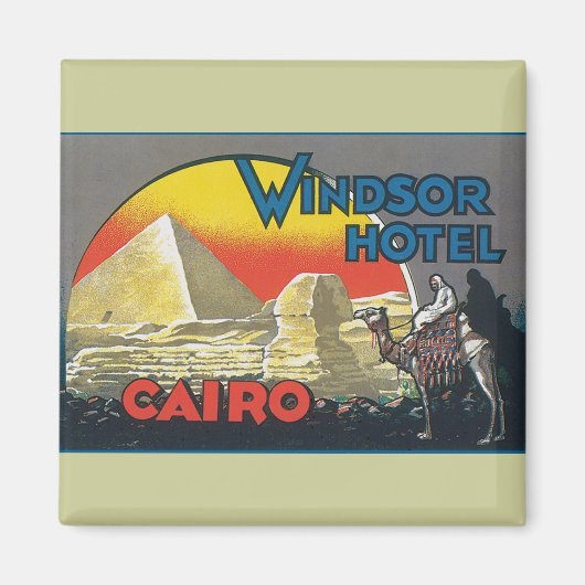 Kairo Ägypten Vintage Travel Magnet (Vorne)