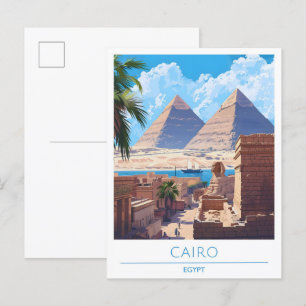 Kairo Ägypten Vintage Travel Postkarte