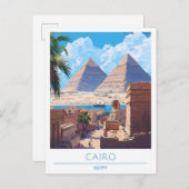 Kairo Ägypten Vintage Travel Postkarte (Vorne/Hinten)