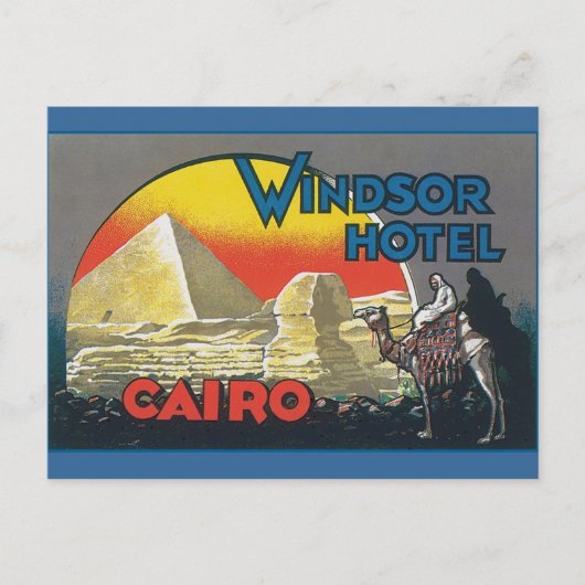 Kairo Ägypten Vintage Travel Postkarte (Vorderseite)