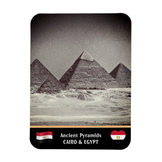 Kairo, ägyptische Pyramiden - Altes Ägypten /UNESC Magnet (Vertikal)