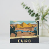 Kairo Alte Ägypten Pyramiden Reisen Vintages Retro Postkarte (Stehend Vorderseite)