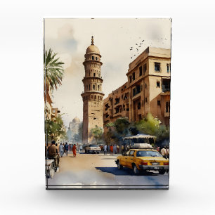 Kairo Aquarell Fotoblock