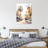 Kairo Aquarell Leinwanddruck (Insitu (Schlafzimmer))