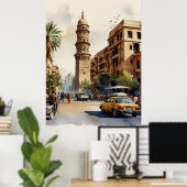 Kairo Aquarell Poster (Heimbüro)