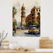 Kairo Aquarell Poster (Küche)