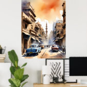 Kairo Aquarell Poster (Heimbüro)