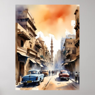 Kairo Aquarell Poster