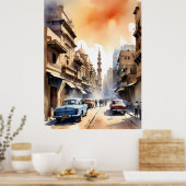 Kairo Aquarell Poster (Küche)