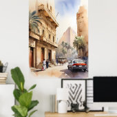 Kairo Aquarell Poster (Heimbüro)