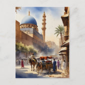 Kairo Aquarell Postkarte (Vorderseite)