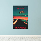 Kairo - Bagdad - Karachi Air Vintage Poster Leinwanddruck (Insitu (Holzboden))
