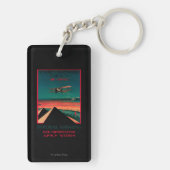 Kairo- - Bagdad- - Karatschi-Luft-Vintages Plakat Schlüsselanhänger (Rückseite)