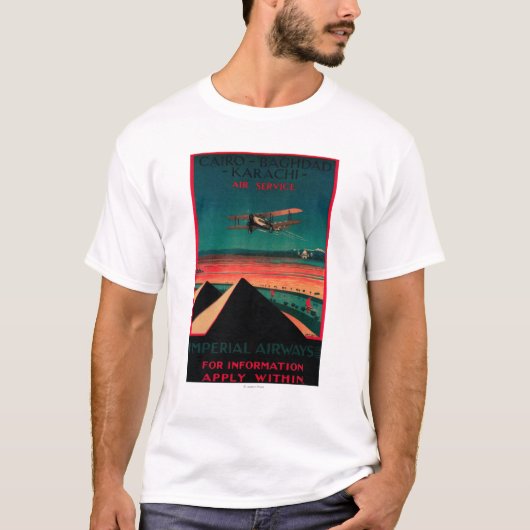 Kairo- - Bagdad- - Karatschi-Luft-Vintages Plakat T-Shirt (Vorderseite)