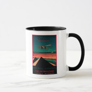 Kairo- - Bagdad- - Karatschi-Luft-Vintages Plakat Tasse