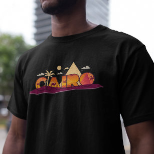 Kairo City Letters with Camels T - Shirt