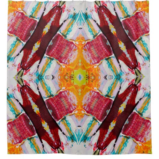 Kairo farbenfroh einzigartig Abstrakt Duschvorhang (Vorderseite)