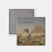 Kairo, Gizeh, die Sphinx (St.K.) Magnet (Vorderseite/Rückseite)