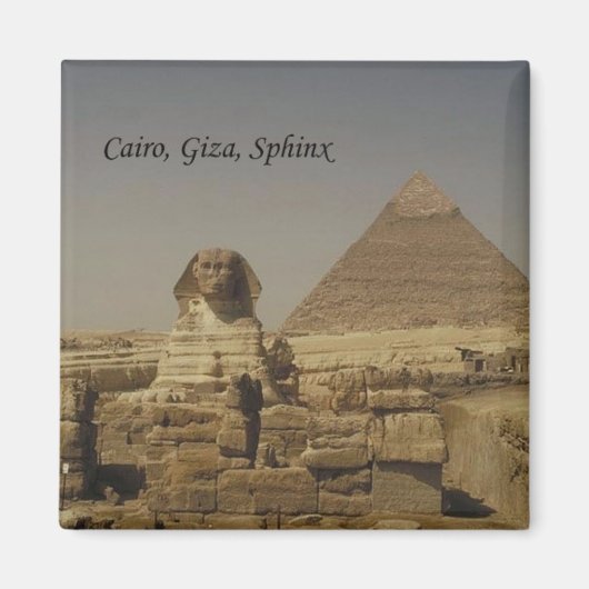 Kairo, Gizeh, die Sphinx (St.K.) Magnet (Vorne)