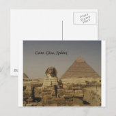Kairo, Gizeh, die Sphinx (St.K.) Postkarte (Vorne/Hinten)