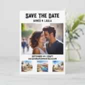 Kairo Hochzeit 3 Foto Wasserfarbenen Sehenswürdigk Save The Date (Stehend Vorderseite)