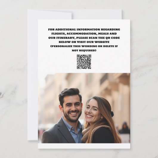 Kairo Hochzeit speichern das Datum Sphinx Pyramide Save The Date (Rückseite)