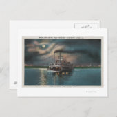 Kairo, IL - Nachtblick auf Dampfgarer auf Miss. Fl Postkarte (Vorne/Hinten)