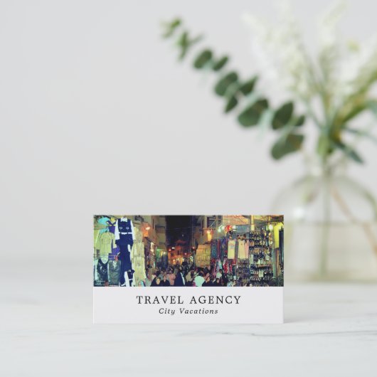 Kairo Markt, Ägypten, Travel Agent Business Card Visitenkarte (Stehend Vorderseite)