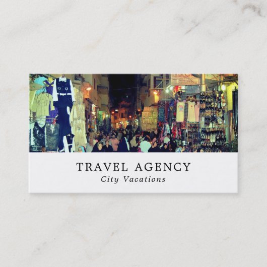Kairo Markt, Ägypten, Travel Agent Business Card Visitenkarte (Vorderseite)