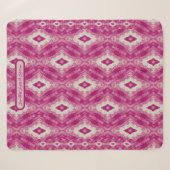 Kairo-Muster in Weiß und Rosa Sherpadecke (Vorderseite (Horizontal))