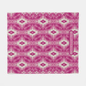 Kairo Muster Rosa Weiß Fleecedecke (Vorderseite (Horizontal))