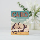 Kairo Vintage Postkarte (Stehend Vorderseite)