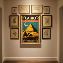 Kairo Vintage Reiseplakat – Retro Ägypten Pyramide
