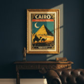 Kairo Vintage Reiseplakat – Retro Ägypten Pyramide Poster