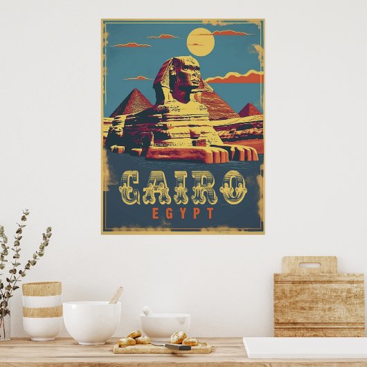 Kairo: Vintage Sphinx Poster (Küche)