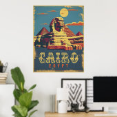 Kairo: Vintage Sphinx Poster (Heimbüro)