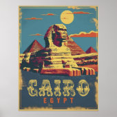 Kairo: Vintage Sphinx Poster (Vorne)