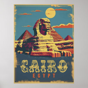 Kairo: Vintage Sphinx Poster