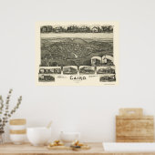 Kairo, WV Panorama Karte - 1899 Poster (Küche)