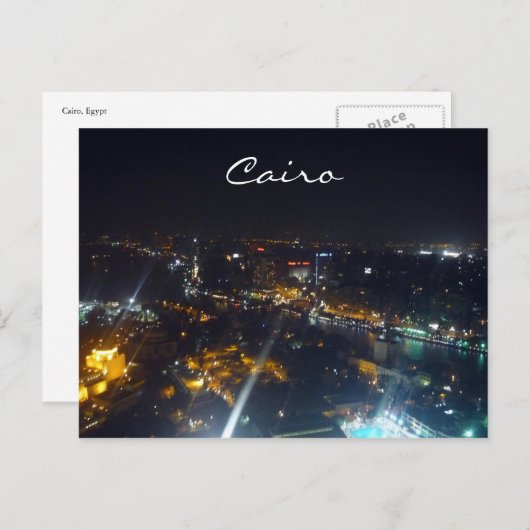 Kairoer Nacht Postkarte (Vorne/Hinten)