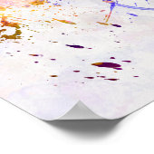 Kairoer Skyline im Aquarellfarben Poster (Ecke)