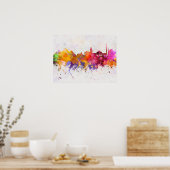 Kairoer Skyline im Aquarellfarben Poster (Küche)